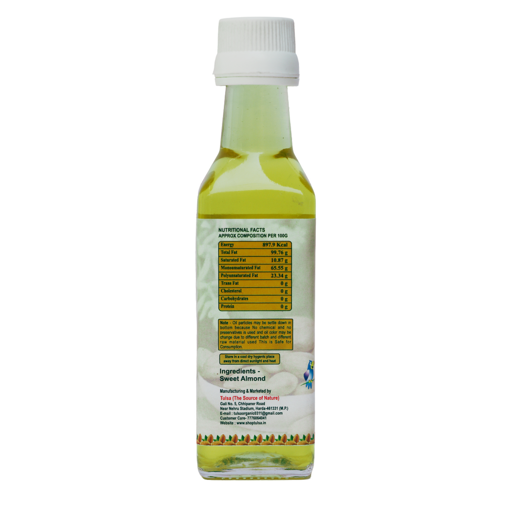 Tulsa Wood Stone Pressed Sweet Almond Oil Glass Bottle