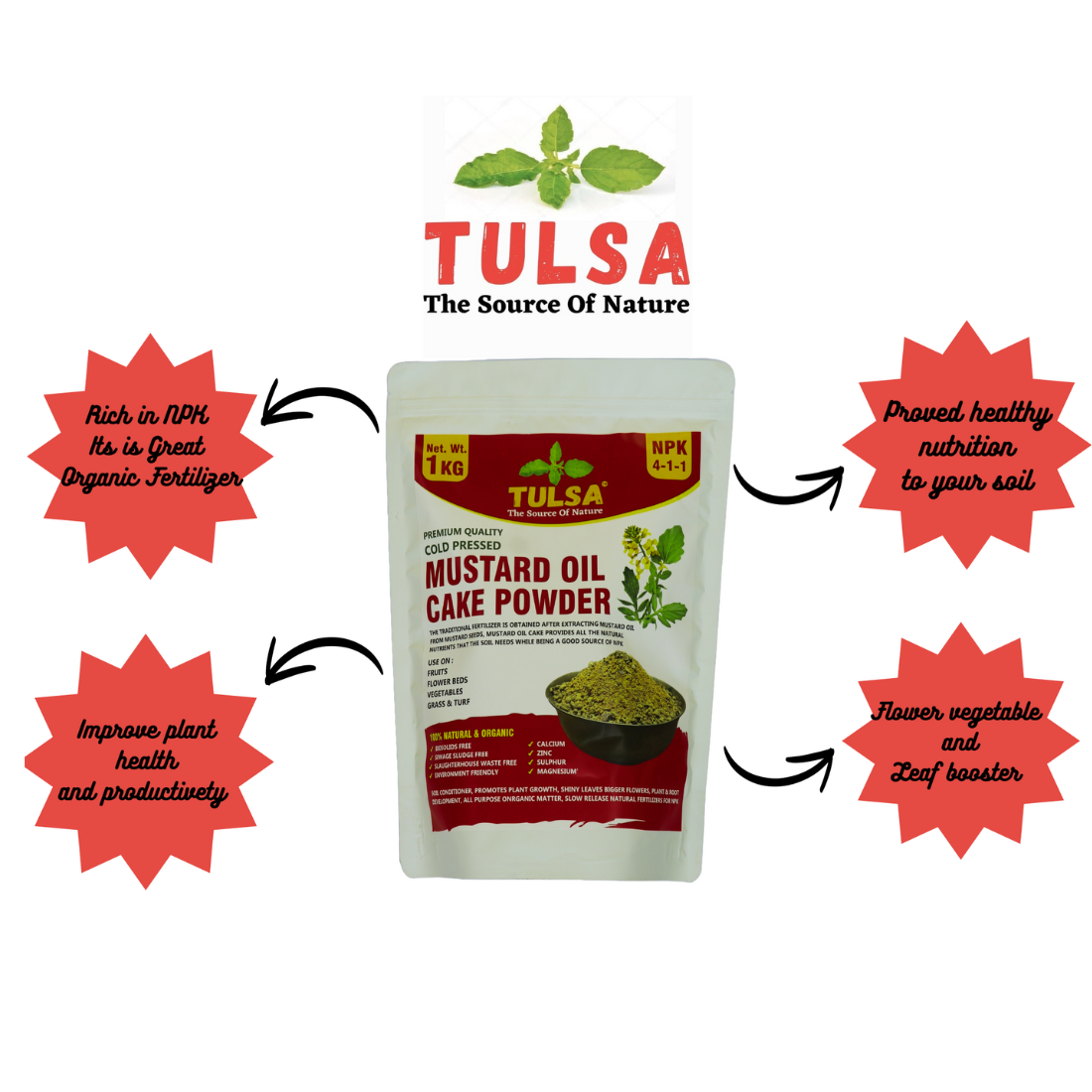 Tulsa Mustard De-Oil Cake Powder