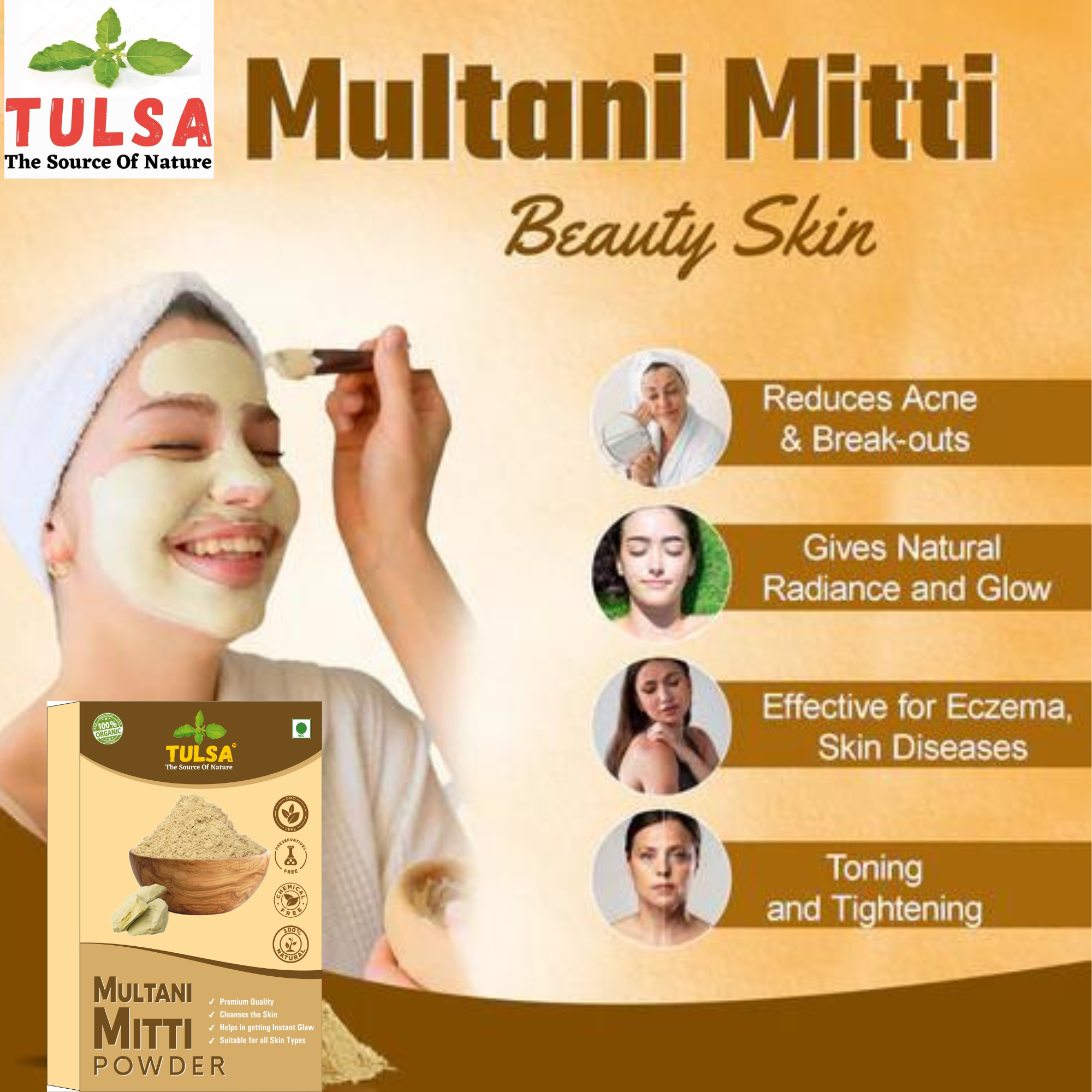 Tulsa Pure Multani Mitti Powder